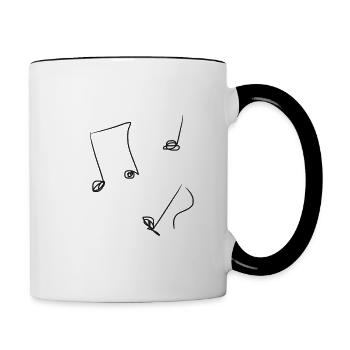 music - Contrasting Mug - white/black - Right