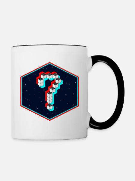 Die Frage - Tasse zweifarbig - Weiß/Schwarz