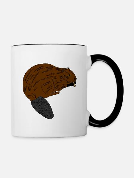 Biber - Tasse zweifarbig - Weiß/Schwarz