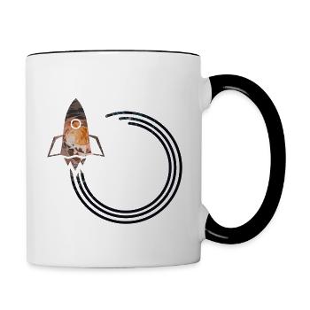 rocket - Contrasting Mug - white/black - Right