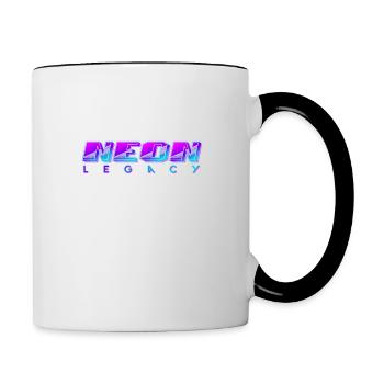 Neon Legacy Synthwave - Contrasting Mug - white/black - Right