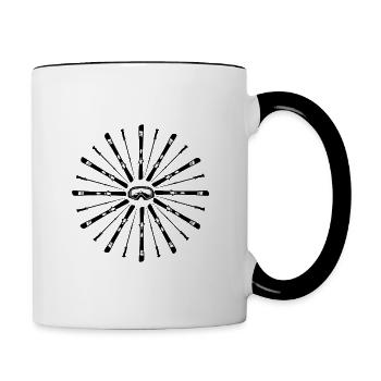 funny skiing | funny skiing | skier - Contrasting Mug - white/black - Right
