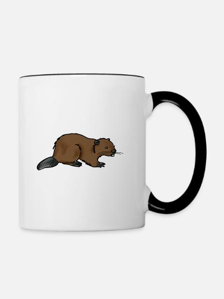 Biber - Tasse zweifarbig - Weiß/Schwarz