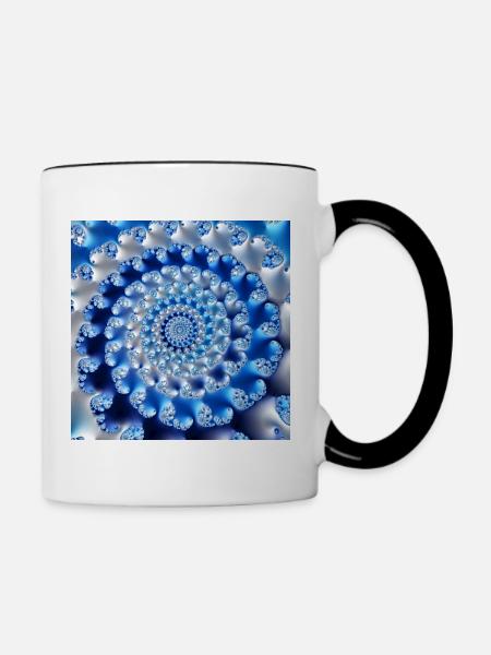 Fraktal #X36 - Tasse zweifarbig - Weiß/Schwarz