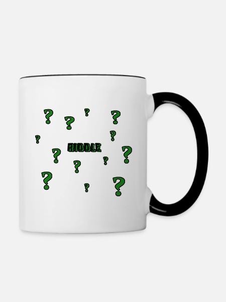 Rätsel - Tasse zweifarbig - Weiß/Schwarz