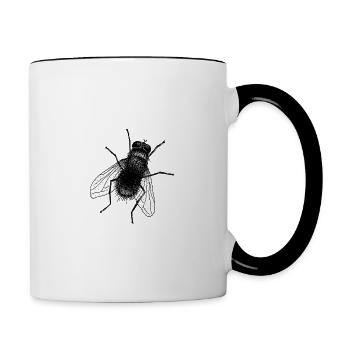 The fly. Illustrative Animal Print - Contrasting Mug - white/black - Right