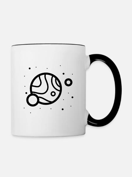 Das Universum - Tasse zweifarbig - Weiß/Schwarz