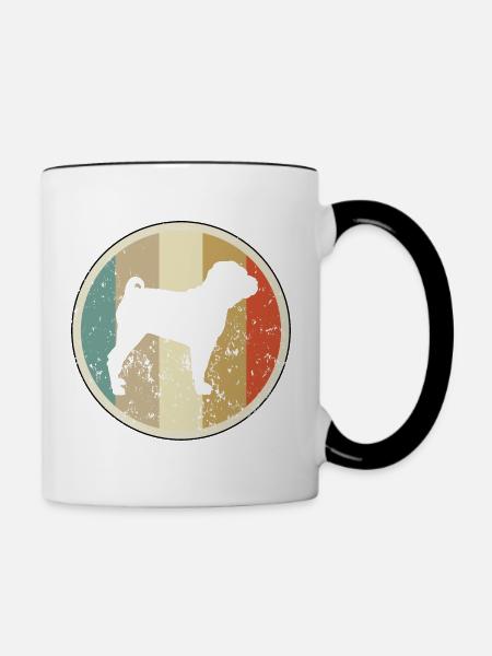 Shar-Pei - Tasse zweifarbig - Weiß/Schwarz