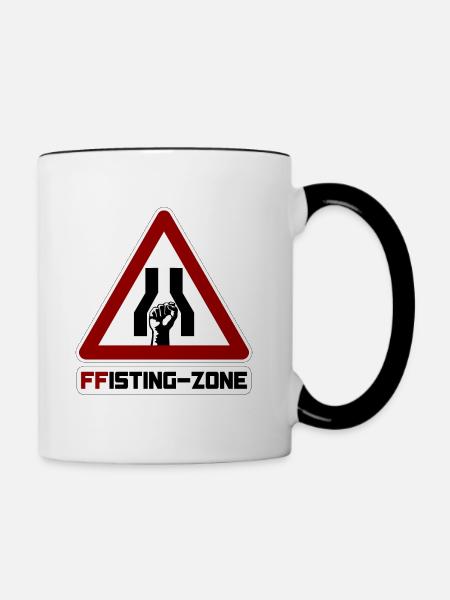 FFisting Zone Fisting - Tasse zweifarbig - Weiß/Schwarz