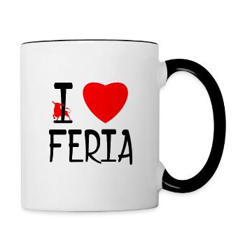 I love feria - Tasse zweifarbig - Weiß/Schwarz - Rechts