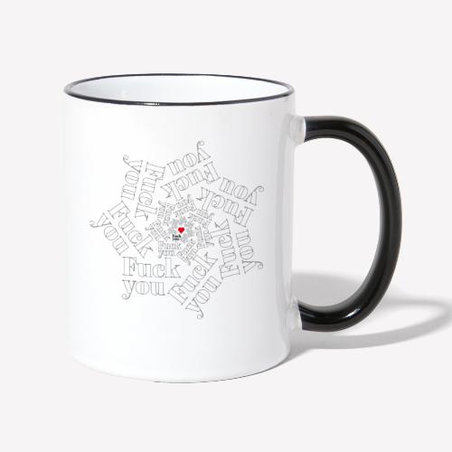 Fuck You - Mandala Star - Contrasting Mug