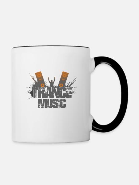 Trance Musik DJ - Tasse zweifarbig - Weiß/Schwarz