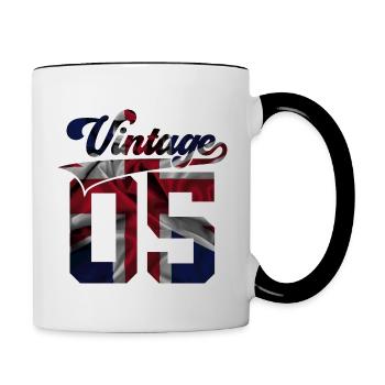 21ST BIRTHDAY UK VINTAGE 2005 - Contrasting Mug - white/black - Right