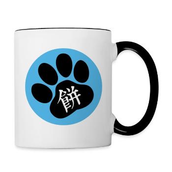 Label Blue Mochi - Tasse zweifarbig - Weiß/Schwarz - Rechts