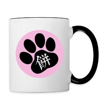 Label Pink Mochi - Tasse zweifarbig - Weiß/Schwarz - Rechts