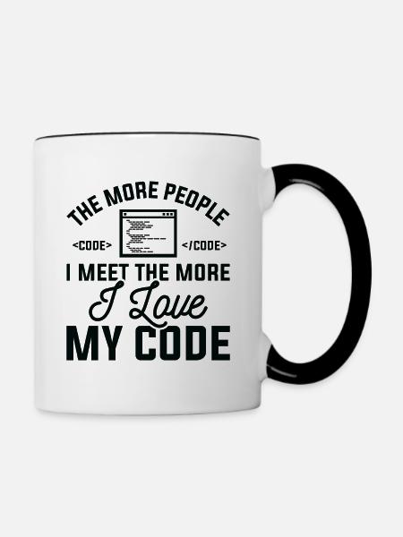 Ich liebe meinen Code - Tasse zweifarbig - Weiß/Schwarz