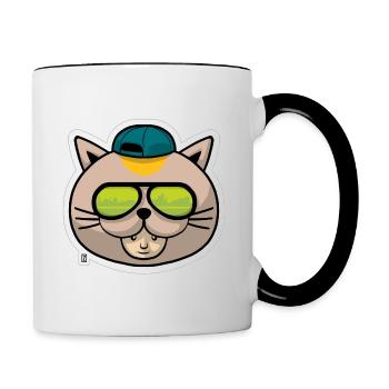 Warunya-Zo - Tasse zweifarbig - Weiß/Schwarz - Rechts