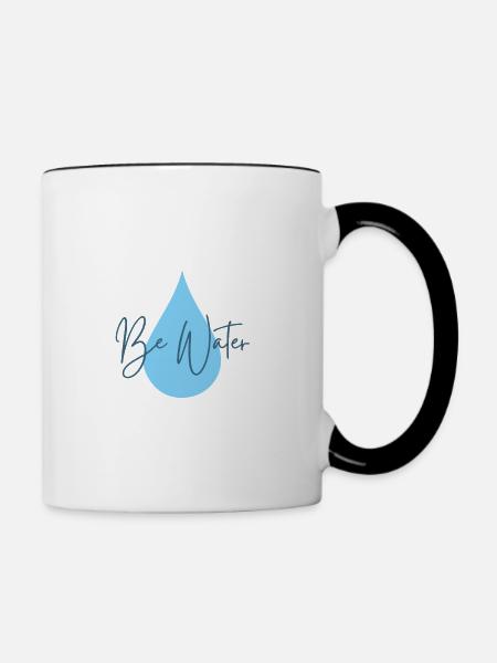 Be Water - Tasse zweifarbig - Weiß/Schwarz