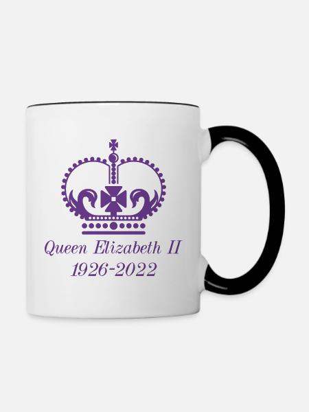Königin Elisabeth II. - Tasse zweifarbig - Weiß/Schwarz