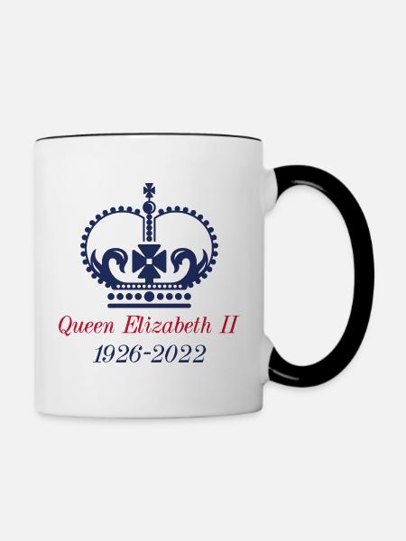 Königin Elisabeth II. - Tasse zweifarbig - Weiß/Schwarz
