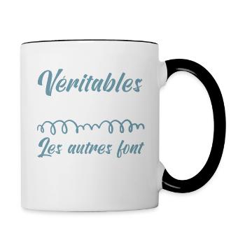 Véritable bricoleur niveau - Mug contrasté - blanc/noir - Droite
