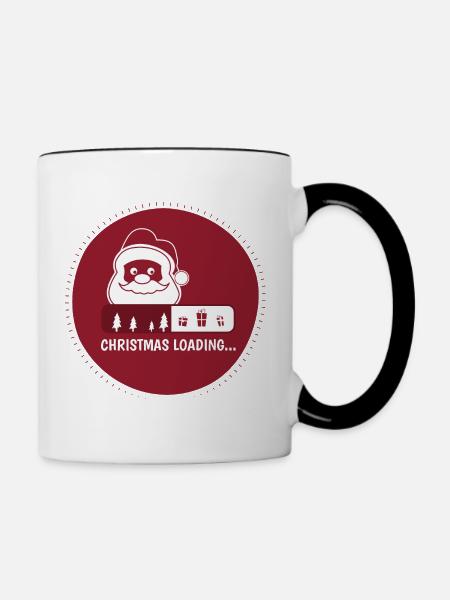 CHRISTMAS IS LOADING - Tasse zweifarbig - Weiß/Schwarz