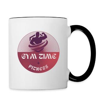 Gym time - Contrasting Mug - white/black - Right