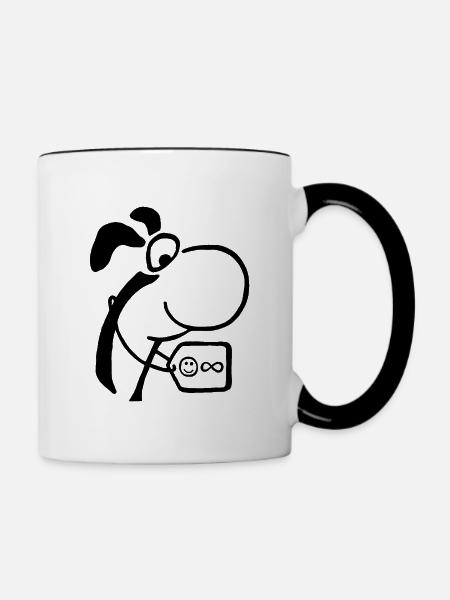 Bialumbo Keep Smiling - Tasse zweifarbig - Weiß/Schwarz