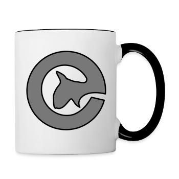Bull Terrier Bull E - Mug contrasté - blanc/noir - Droite