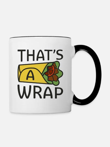 Das ist ein Wrap - Tasse zweifarbig - Weiß/Schwarz