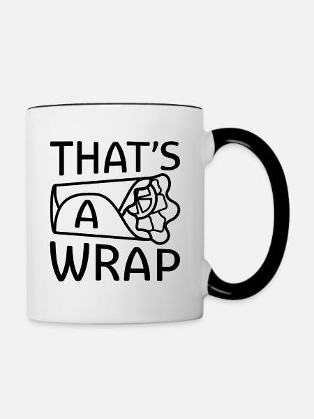 Das ist ein Wrap - Tasse zweifarbig - Weiß/Schwarz