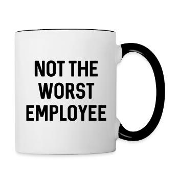 Pas le pire employé - Mug contrasté - blanc/noir - Droite