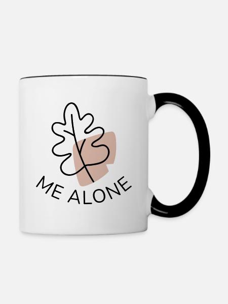 Leaf Me Alone - Tasse zweifarbig - Weiß/Schwarz
