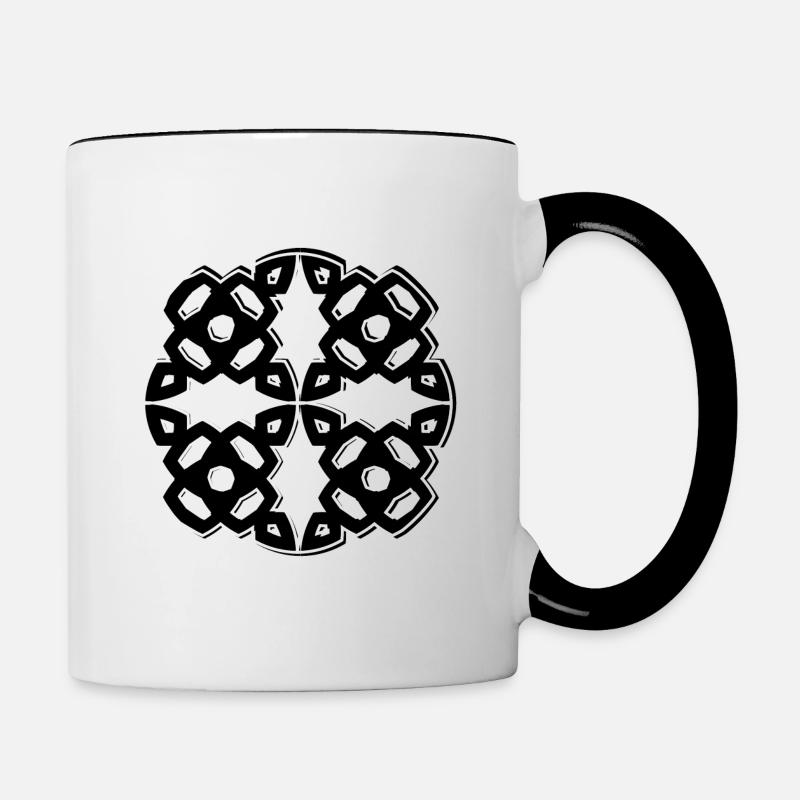 Tribal Patterns - Contrasting Mug - white/black