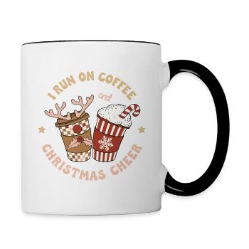 Café Noël Dicton Café Noël Cheer - Mug contrasté - blanc/noir - Droite