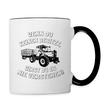 Unimog - Oldtimer - Offroad - 4x4 - MB Trac - Tasse zweifarbig - Weiß/Schwarz - Rechts
