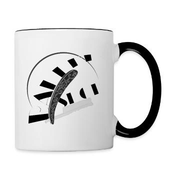Barbershop Rasur Bart - Tasse zweifarbig - Weiß/Schwarz - Rechts