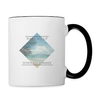Wake me up when it's summer - Tasse zweifarbig - Weiß/Schwarz - Rechts