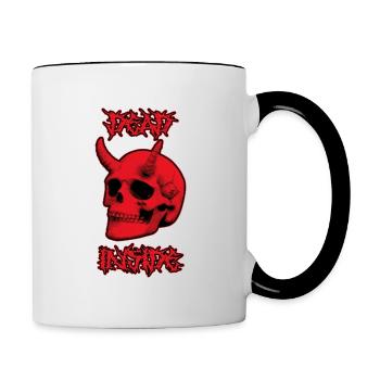 Devil Skull Dead Inside - Contrasting Mug - white/black - Right