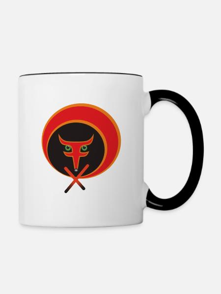 Der Rotfuchs des Lebens. - Tasse zweifarbig - Weiß/Schwarz