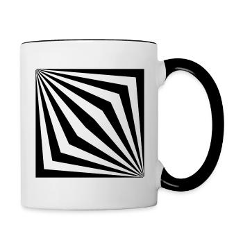 Illusion d’optique - Mug contrasté - blanc/noir - Droite