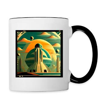 Alternatives Universum - Tasse zweifarbig - Weiß/Schwarz - Rechts