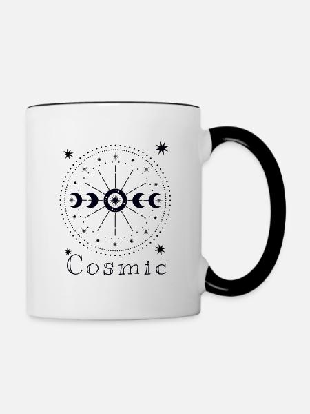 Universelles Symbol - Tasse zweifarbig - Weiß/Schwarz