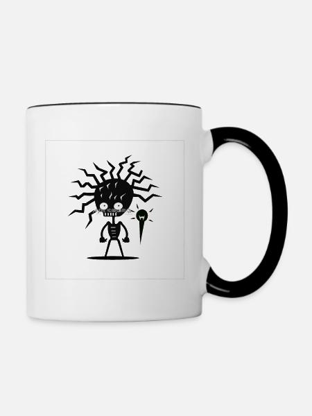 Erweiterte Intelligenz - Tasse zweifarbig - Weiß/Schwarz