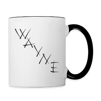 Wayne - Mug contrasté - blanc/noir - Droite