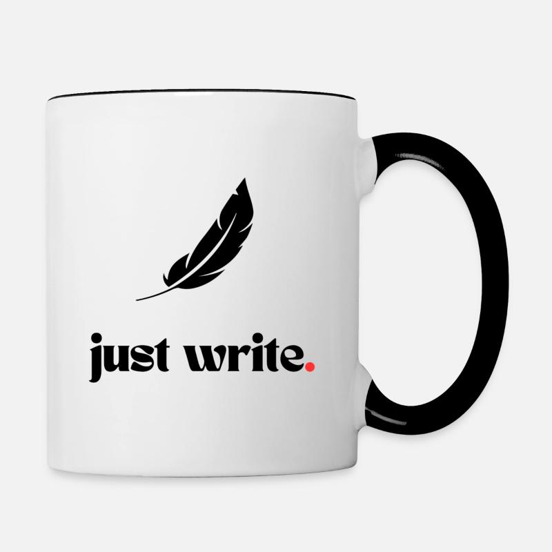 Just write. - Contrasting Mug - white/black
