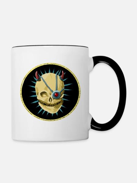 CyberPunkSkull - Tasse zweifarbig - Weiß/Schwarz