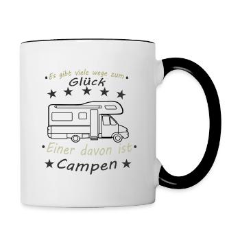 Camper design - Tasse zweifarbig - Weiß/Schwarz - Rechts
