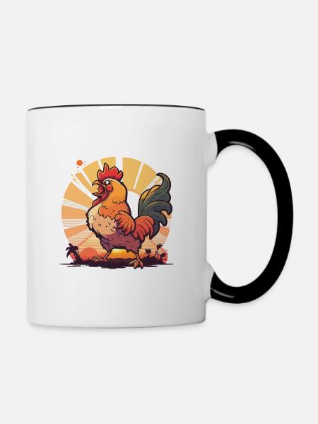 Frühaufsteher - Tasse zweifarbig - Weiß/Schwarz