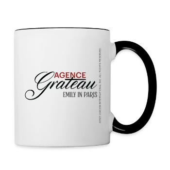 Emily In Paris Agence Grateau Writing - Contrasting Mug - white/black - Right